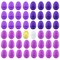 Set of 46 Purple Plastic Eggs, 1 White Egg + 1 Golden Easter Egg